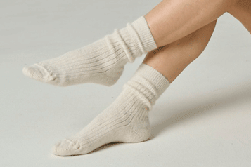 Chaussettes femme en laine mohair