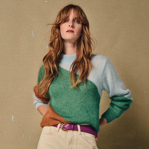Pull laine et soie pour femme