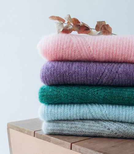 Echarpes en laine mohair et soie pour femme