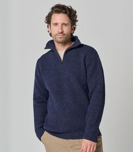 Pull homme col camionneur
