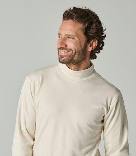 col roulé en coton pour homme