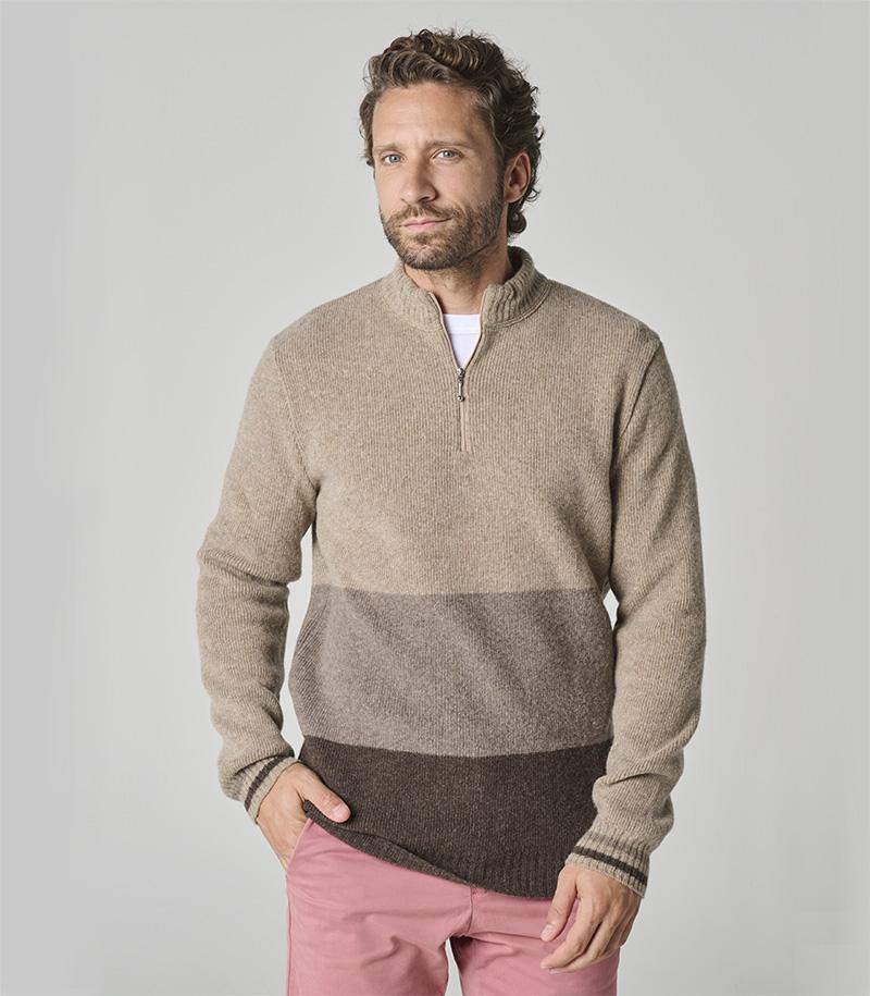 Pull homme col camionneur made in France