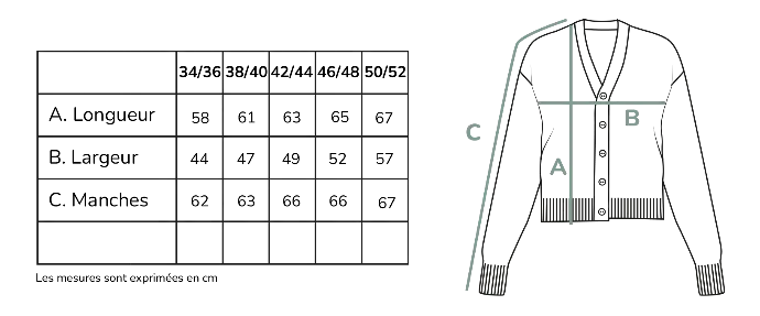 Trouver sa taille pour le gilet femme en alpaga