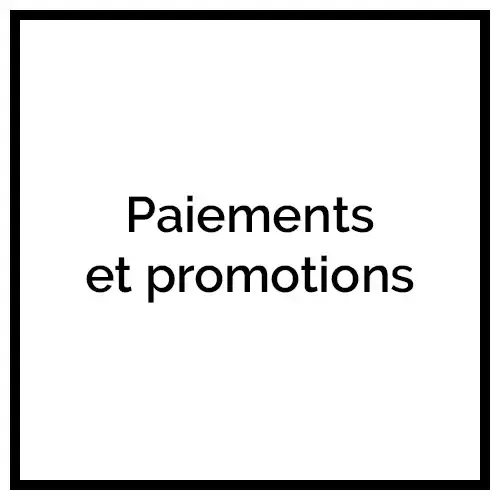 Paiements et promotions
