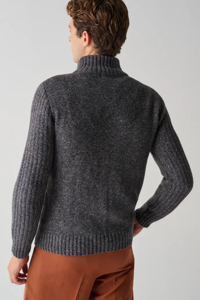 Gilet bouronné en laine de yack pour homme