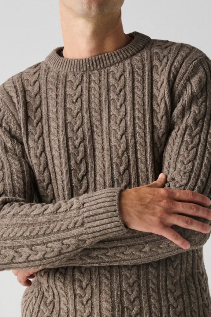 Pull homme col rond en yack