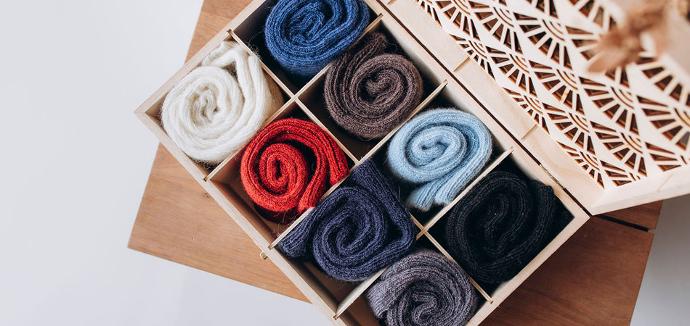 chaussettes en mohair de chevreau de couleur