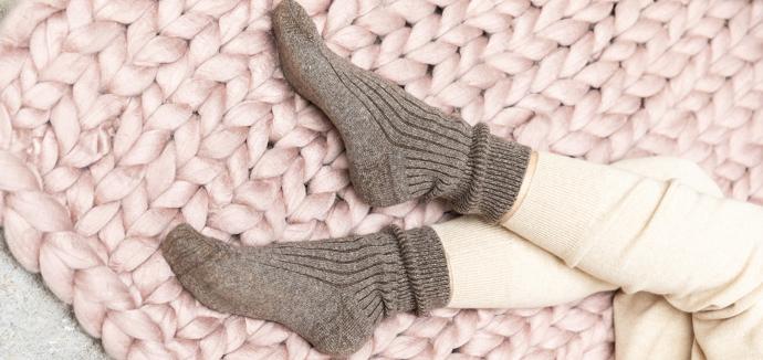 Chaussettes en laine et duvet de yack