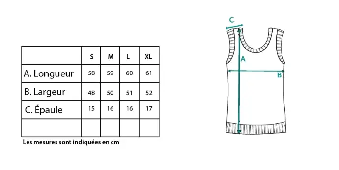 Guide des tailles du pu ll mohair et soie femme