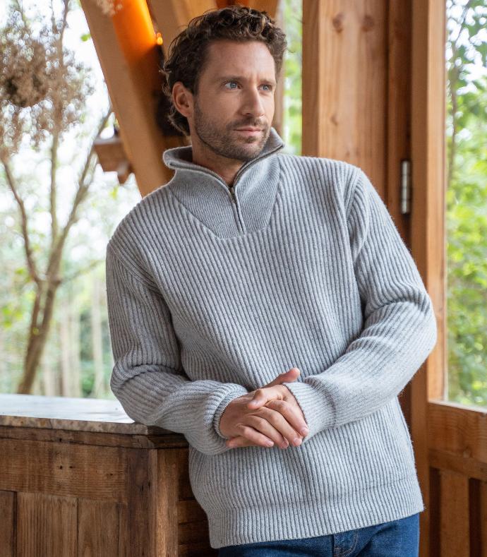 Pull homme col camionneur