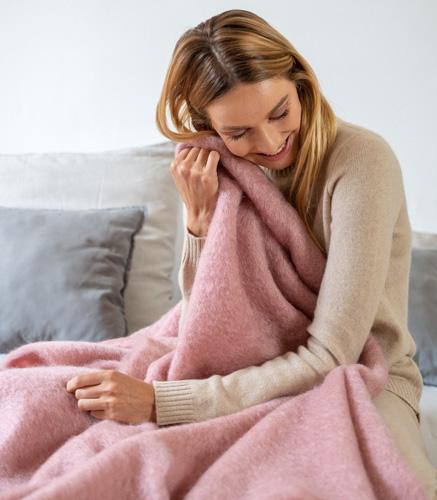 Plaid chaqud en laine mohair fabriqué en France