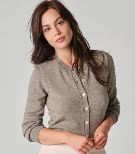 Cardigan femme en laine mérinos made in France