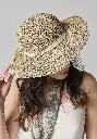 Chapeau crocheté en paille tressée fabrication française