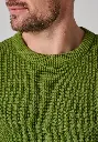 Pull homme en coton biologique col rond maille piquée