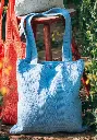 Sac tricot en coton bio bleu clair