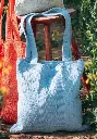 Sac tricot en coton bio bleu clair