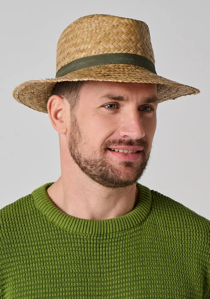 Chapeau homme en 100% paille fabrication française