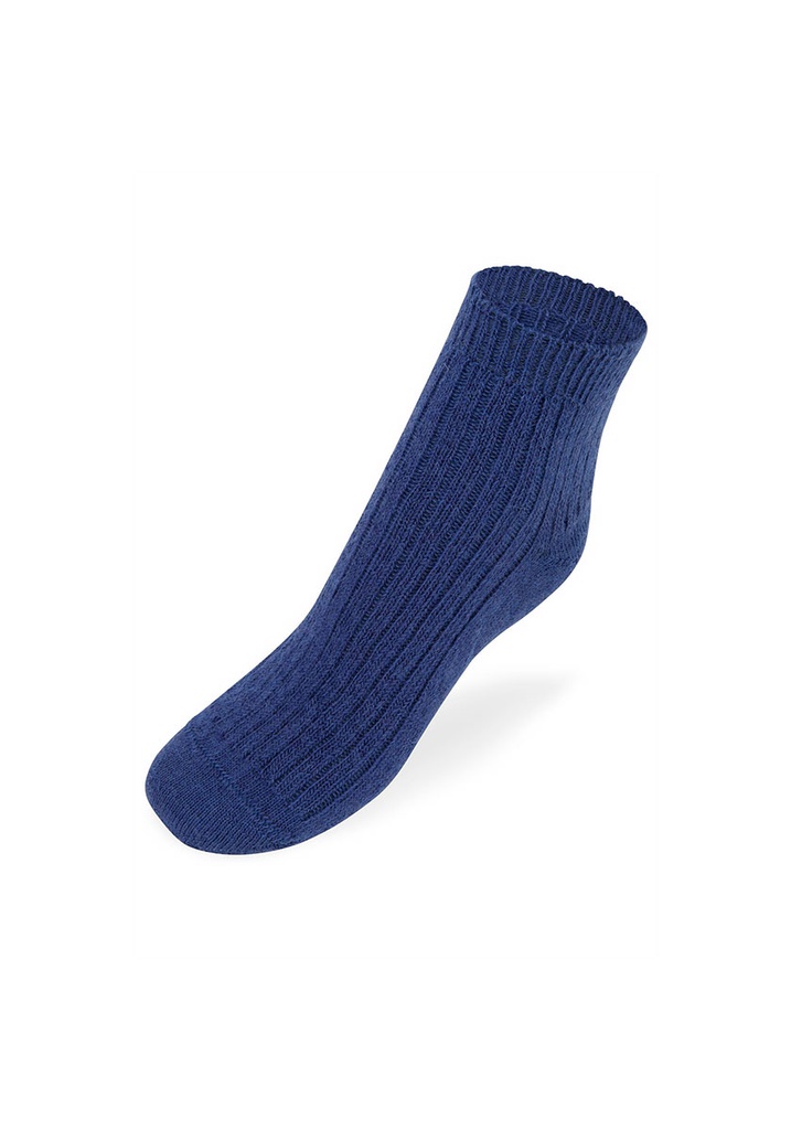 Socquettes mixtes en mohair de chevreau couleur bleu