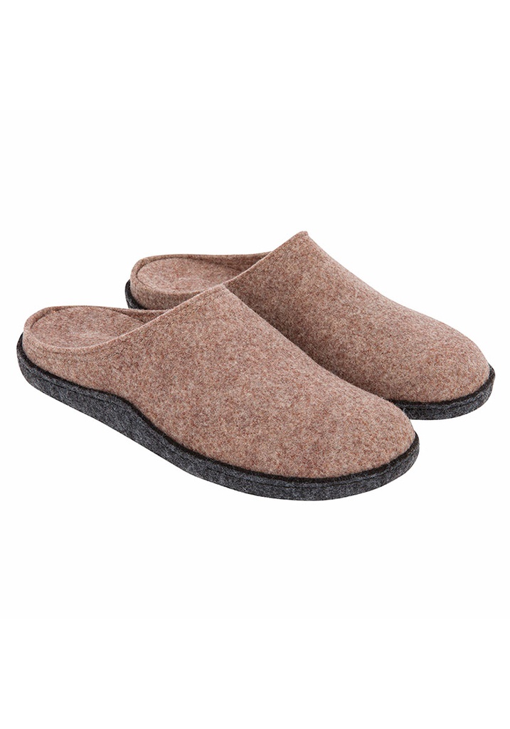 Mules homme en feutre de laine semelle antiderapante