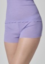 Shorty pour femme en laine et soie couleur lavande confection italienne