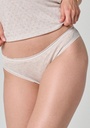 Culotte femme en coton couleur beige maille ajourée