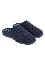 Mules homme en feutre recyclé bleu fabrication francaise