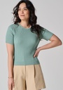 T-shirt femme en coton biologique couleur vert