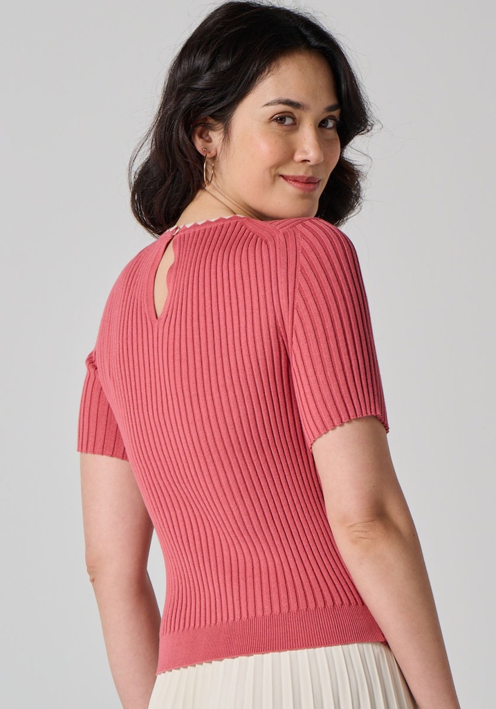 T-shirt femme en coton biologique fermé dans le dos