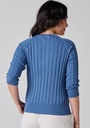 Gilet femme en coton bio tricot en côtes 12x8