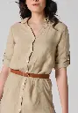 Robe femme en lin manches 3/4