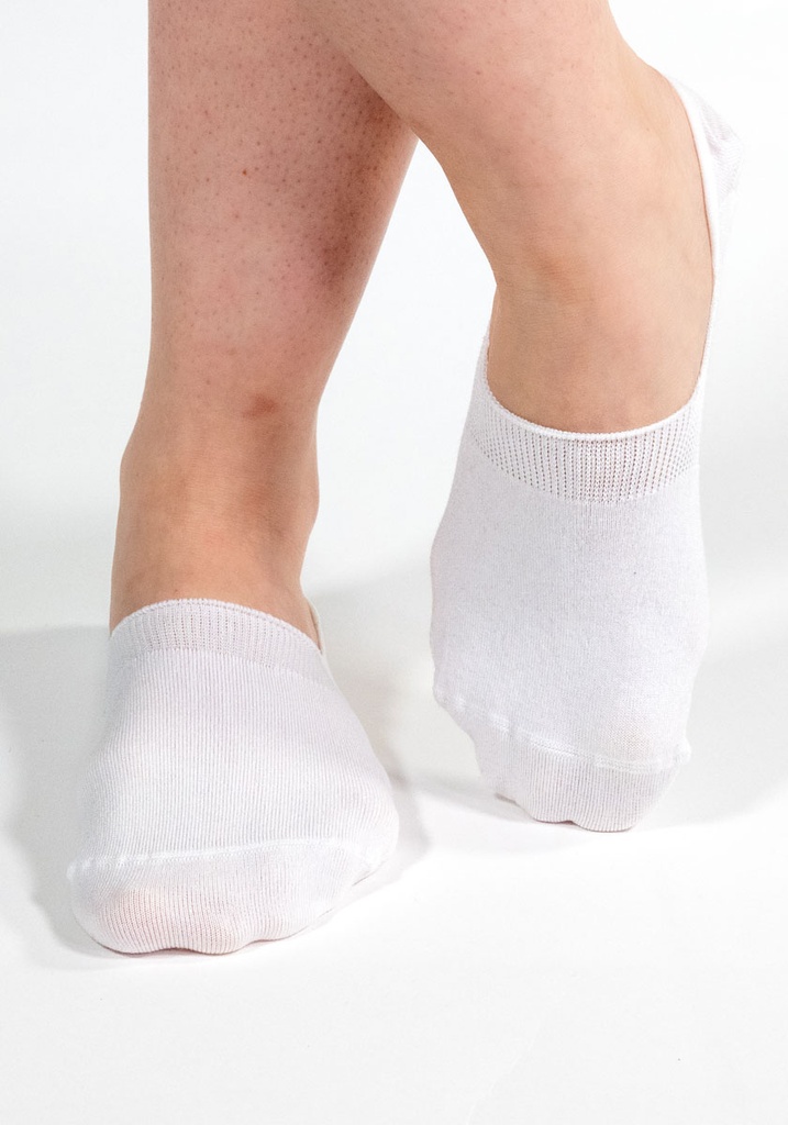 Protège pieds femme en coton couleur blanc