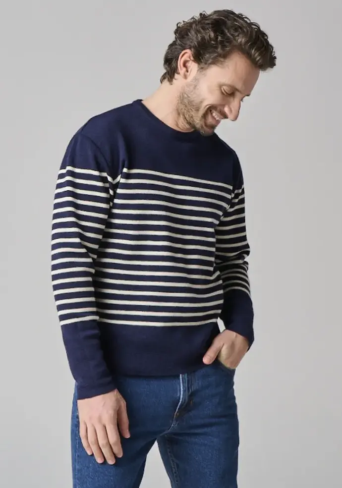 Pull marin homme en laine mérinos made in France