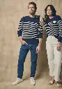 Pull laine homme rayé style marinière