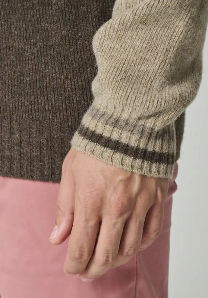 Pull laine rayé pour homme