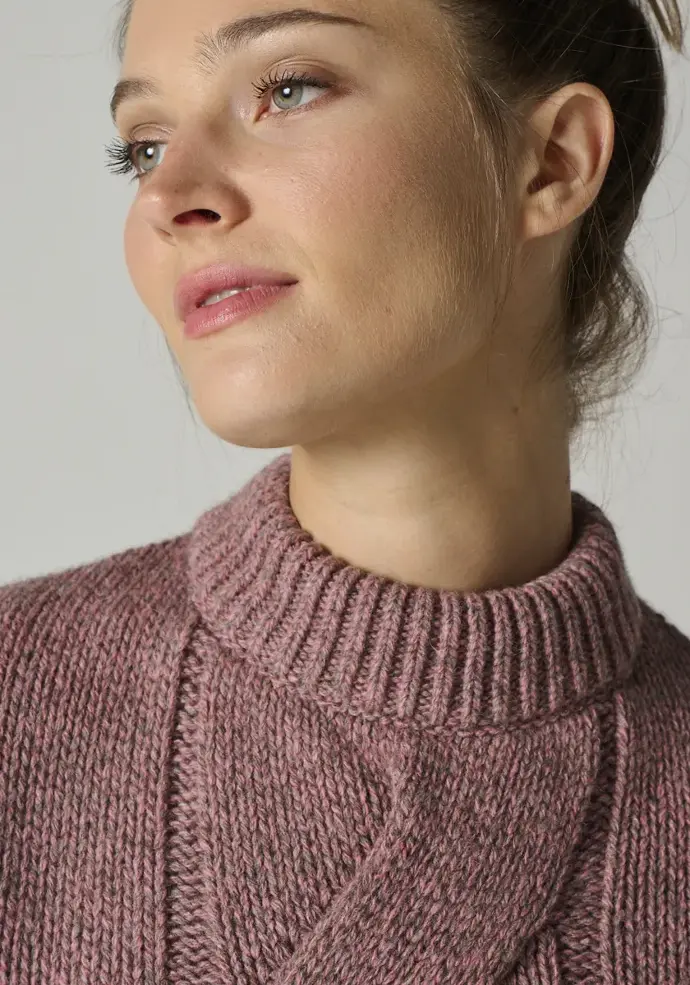 Pull femme chaud col rond