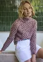 Gros pull col montant femme