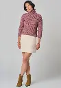 Pull femme en yack et laine rose