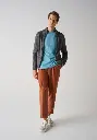 Blouson homme fermeture éclair bleu