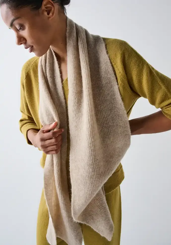 Echarpe chaude en laine et alpaga pour femme