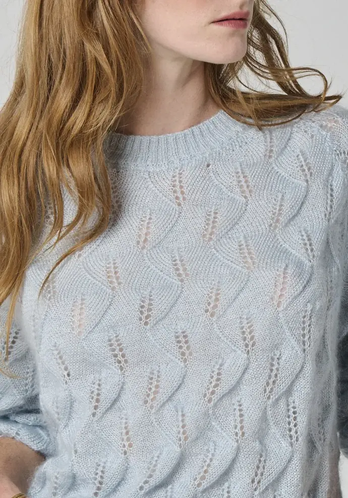 Pull femme maille fantaisie