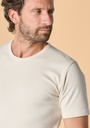 T-shirt homme manches courtes en coton bio couleur écru