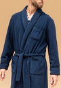 Robe de chambre polaire pour homme couleur bleu marine