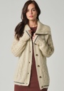 Cardigan femme irlandais long mohair et soie