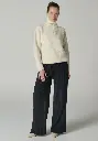 Pull en maille bouclette pour femme couleur blanc