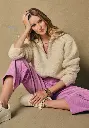 Pull en maille bouclette couleur écru