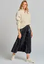 Pull en maille bouclette col montant pour femme