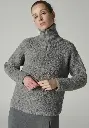 Pull en maille bouclette pour femme couleur gris