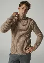 Pull col camionneur pour homme couleur beige