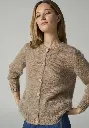 Gilet femme en mohair de chevreau couleur beige