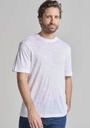 T-shirt homme 100% lin manches courtes blanc